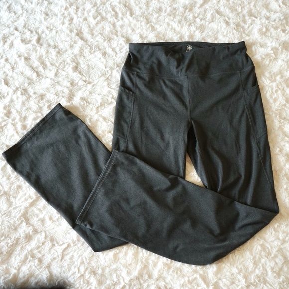GAIAM Stretch bootcut Leggings with side pockets - Marley Gray - L - Picture 1 of 14